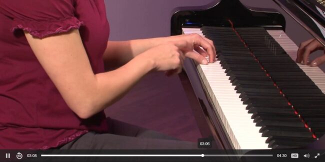 christie peery showing classical piano technique