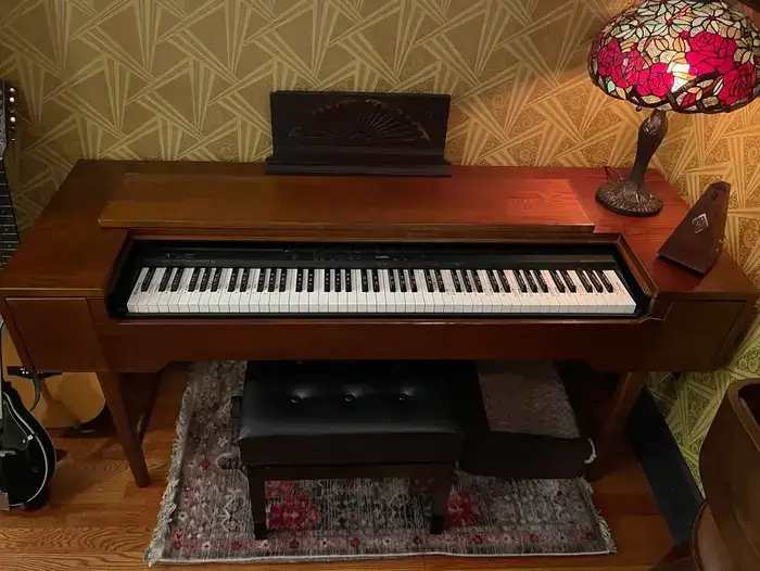 88 key wooden piano keyboard desk